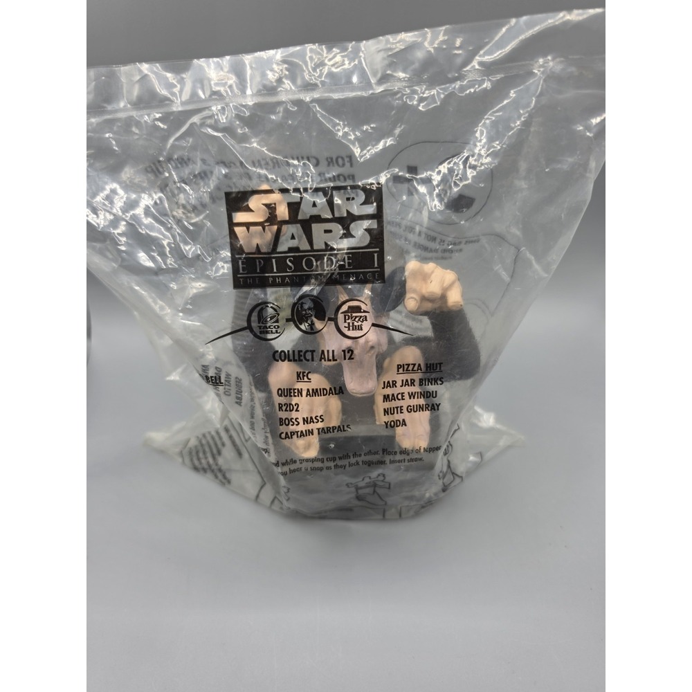 1999 Star Wars Episode I Nute Gunray Pizza Hut Cup Topper Sealed Vintage Promo
